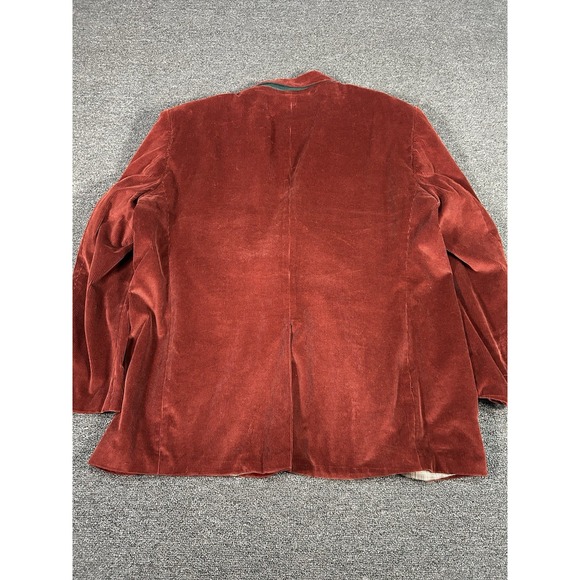 Saddlebred Corduroy Blazer Men's 52L Red Burgundy Cotton Western 2 Button Lined - Picture 2 of 11
